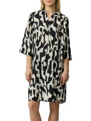 S.Oliver Sukienka w kolorze czarno-beżowym rozmiar: 40. Brązowe sukienki damskie S.Oliver, na co dzień, s, bez wzorów, bez kołnierzyka, bez ramiączek, mini, proste. Za 130.50 zł.