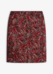 Spódnica z mieszanki bawełny ze stretchem. Czarne spódniczki damskie bonprix, bez wzorów, z bawełny, eleganckie. Za 129.99 zł.