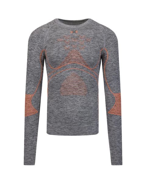 Koszulka termoaktywna męska X-Bionic Energy Accumulator 4.0 Melange Orange. Brązowe koszulki męskie z długim rękawem X BIONIC, l, z dzianiny. Za 385.00 zł.