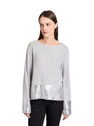 BETTY & CO Bluza w kolorze srebrno-szarym rozmiar: 36. Szare bluzy bez kaptura damskie Betty & Co. Za 78.66 zł.