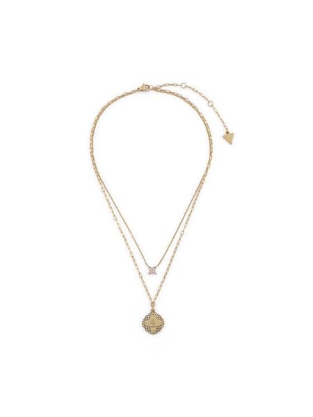 Guess Naszyjnik JUBN05 507JW Złoty. Żółte naszyjniki damskie Guess, metalowe. Za 219.99 zł.