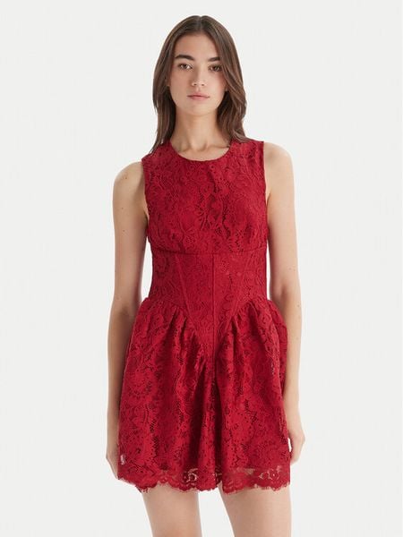 Bardot Sukienka koktajlowa Luisa 60091DB Czerwony Regular Fit. Czerwone sukienki damskie BARDOT, bez wzorów, z syntetyku, wizytowe, bez kołnierzyka, bez ramiączek. Za 409.99 zł.