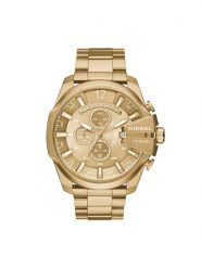 Diesel Zegarek Mega Chief DZ4360 Złoty. Żółte zegarki męskie Diesel, złote. Za 1,379.00 zł.