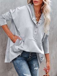 Milan Kiss Bluza w kolorze szarym rozmiar: M. Szare bluzy z kapturem damskie Milan Kiss, m, z bawełny. Za 179.64 zł.