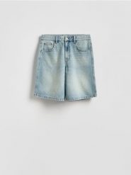 Jeansowe szorty baggy - niebieski. Niebieskie szorty męskie Reserved, bez wzorów, z denimu. Za 139.99 zł.