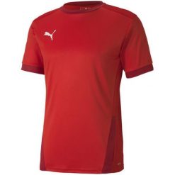Koszulka męska Puma teamGOAL 23 Jersey. Czerwone t-shirty sportowe męskie Puma, m, z jersey, bez ramiączek, do piłki nożnej. Za 77.92 zł.