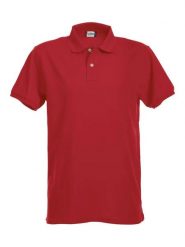 Clique Stretch Premium Polo - Wysokiej jakości koszulka polo z stretch. Czerwone koszulki polo męskie CLIQUE, m, bez wzorów, bez ramiączek. Za 153.08 zł.