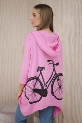 Bluza z nadrukiem roweru jasno różowa. Czerwone bluzy z kapturem damskie KESI, l, z bawełny. Za 218.51 zł.