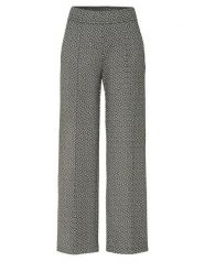 Rosner Spodnie "Rosner" w kolorze czarno-kremowym rozmiar: 42/L32. Brązowe spodnie materiałowe damskie Rosner, bez wzorów, z materiału, z podwyższonym stanem. Za 204.96 zł.