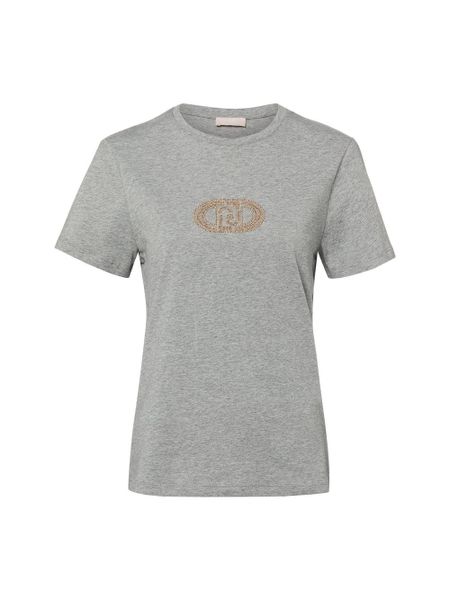 Liu Jo Collection Koszulka Kobiety Bawełna szary, M. Szare t-shirty damskie Liu Jo Collection, m, bez wzorów, z bawełny, bez kołnierzyka. Za 139.95 zł.