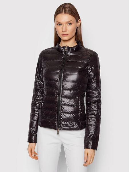 Patrizia Pepe Kurtka puchowa CO0178/A503-K103 Czarny Regular Fit. Czarne kurtki damskie Patrizia Pepe, bez wzorów, z puchu, bez kaptura. Za 579.99 zł.