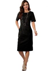 WITT WEIDEN Sukienka w kolorze czarnym rozmiar: 44. Czarne sukienki damskie WITT WEIDEN, bez wzorów, bez kołnierzyka, bez ramiączek, midi. Za 82.99 zł.