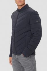 GUESS Granatowa męska kurtka Biker Jacket, Rozmiar L. Niebieskie kurtki męskie Guess, l, z aplikacjami, z poliamidu, wizytowe, bez kaptura. W wyprzedaży za 673.99 zł.
