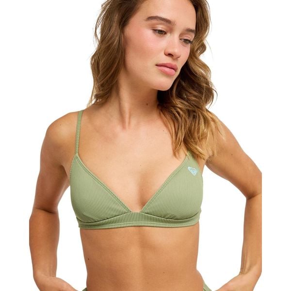Trójkątny stanik bikini dla Kobiety ROXY LOVE Zielony. Zielone bikini damskie Roxy, bez wzorów. Za 169.99 zł.