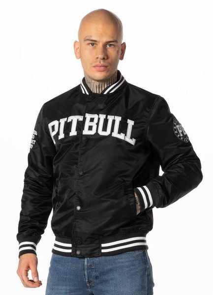 Kurtka przejściowa męska Pitbull Tyrian II. Czarne kurtki męskie PITBULL, m, z aplikacjami, z bawełny, sportowe, bez kaptura. Za 319.00 zł.
