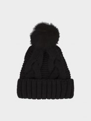 4F Czapka zimowa damska - czarna S. Czarne czapki zimowe damskie 4f, z polaru. W wyprzedaży za 39.99 zł.