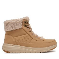 Trapery Skechers. Brązowe trapery damskie Skechers, bez obcasa. Za 429.99 zł.