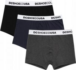 Bokserki dla mężczyzn DC Shoes 3-pak. Czarne bokserki męskie DC Shoes, bez wzorów, z bawełny. Za 49.99 zł.