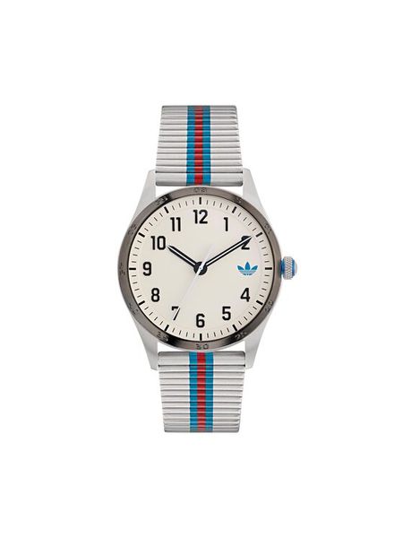Adidas Zegarek Originals Code Four AOSY23531 Srebrny. Szare, analogowe zegarki męskie Adidas, srebrne. Za 609.99 zł.