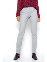 Rosner Spodnie "Jolie" w kolorze jasnoszarym rozmiar: 36K. Szare spodnie materiałowe damskie Rosner, bez wzorów, z materiału, z podwyższonym stanem. Za 152.99 zł.