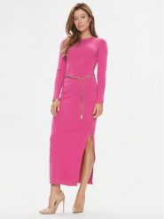 MICHAEL Michael Kors Sukienka dzianinowa MF381UN4VR Różowy Slim Fit. Czerwone sukienki damskie MICHAEL Michael Kors, s, bez wzorów, z dzianiny, bez kołnierzyka, bez ramiączek. Za 1,478.99 zł.