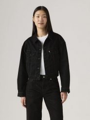 Levi's Kurtka dżinsowa w kolorze czarnym rozmiar: L. Czarne kurtki damskie Levi's, l, z aplikacjami, z bawełny, bez kaptura. Za 301.64 zł.