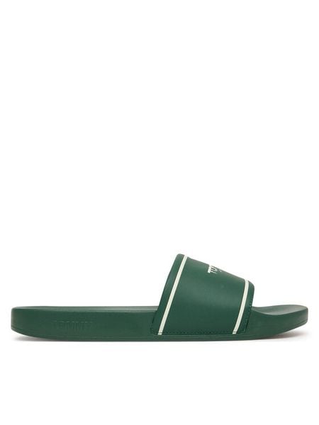 Tommy Jeans Klapki Tjm Summer Sandal 26.2 EM0EM01723 Zielony. Zielone klapki i japonki męskie Tommy Jeans, z jeansu. Za 117.99 zł.