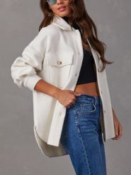 LA Angels Koszula w kolorze kremowym rozmiar: XL. Brązowe koszule damskie LA Angels, xl, bez wzorów, bez kołnierzyka, bez ramiączek. Za 218.57 zł.