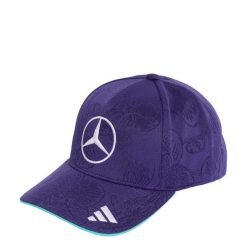 CZAPKA KIEROWCY MERCEDES-AMG PETRONAS FORMULA 1 TEAM VANDA BLOOM. Fioletowe czapki męskie Adidas, bez wzorów, z materiału. Za 239.00 zł.