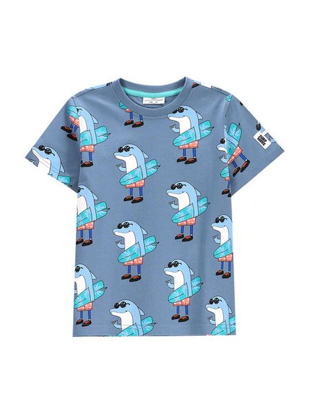 Coccodrillo T-Shirt WC5143203HBK Niebieski Regular Fit. Niebieskie t-shirty chłopięce COCCODRILLO, bez wzorów, z bawełny, bez ramiączek. Za 39.99 zł.