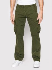 Alpha Industries Spodnie materiałowe Jet 101212 Zielony Straight Fit. Zielone spodnie materiałowe męskie Alpha Industries, bez wzorów, z bawełny. Za 369.99 zł.