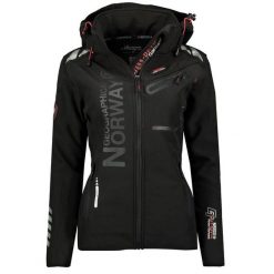 Geographical Norway REINE ASSOR B LADY 068 – damski softshell wodoodporny. Czarne kurtki softshell damskie Geographical Norway, bez wzorów, z elastanu, bez kaptura. Za 229.00 zł.