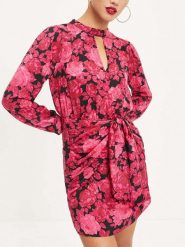 Milan Kiss Sukienka w kolorze różowo-czarnym rozmiar: L. Różowe sukienki damskie Milan Kiss, l, bez wzorów, bez kołnierzyka, bez ramiączek, mini. Za 152.99 zł.