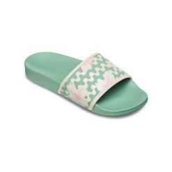 Sandały dla Kobiety SLIPPY IV. Zielone sandały damskie Roxy, bez wzorów, z gumy, bez obcasa. Za 139.99 zł.