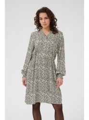 Kaffe Sukienka w kolorze kremowym rozmiar: 34. Brązowe sukienki damskie Kaffe, bez wzorów, bez kołnierzyka, bez ramiączek, midi. Za 130.99 zł.