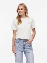 Vila Koszulka - VISybilla Cherry Kobiety Bawełna biały, S. Białe t-shirty damskie Vila, s, bez wzorów, z bawełny, bez kołnierzyka. Za 79.95 zł.