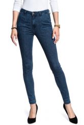 SPODNIE DAMSKIE LEE UTILITY SCARLETT HIGH DARK FOAM L31WMHGT 112107318. Spodnie materiałowe damskie Lee, bez wzorów, z jeansu. W wyprzedaży za 89.99 zł.
