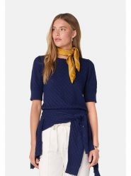 Rodier Sweter w kolorze granatowym rozmiar: S. Niebieskie swetry klasyczne damskie Rodier, s, z kaszmiru, bez kołnierzyka. Za 226.24 zł.