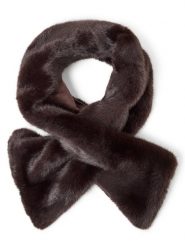 S.Oliver BLACK LABEL szal ze sztucznego futra Kobiety brązowy, ONE SIZE. Brązowe szaliki i kominy damskie s.Oliver Black Label, bez wzorów. Za 129.95 zł.