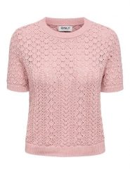 ONLY Sweter w kolorze jasnoróżowym rozmiar: M. Różowe swetry klasyczne damskie Only, m, z bawełny, bez kołnierzyka. Za 79.03 zł.