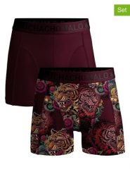 Muchachomalo Bokserki (2 pary) w kolorze bordowym ze wzorem rozmiar: XXL. Czerwone bokserki męskie Muchachomalo, bez wzorów. Za 97.95 zł.