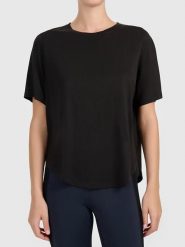 4F Koszulka sportowa w kolorze czarnym rozmiar: XL. Czarne bluzki sportowe damskie 4f, xl, z materiału, bez kołnierzyka, bez ramiączek. Za 86.95 zł.