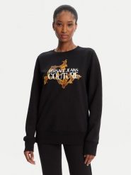 Versace Jeans Couture Bluza 79HAIE06 CF00E Czarny Regular Fit. Czarne bluzy bez kaptura damskie Versace Jeans Couture, m, z bawełny. Za 759.99 zł.