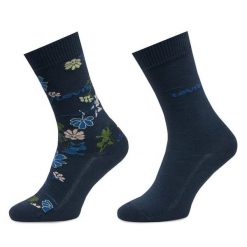 Skarpety długie Levi's®. Niebieskie skarpetki damskie bez wzorów. Za 39.99 zł.