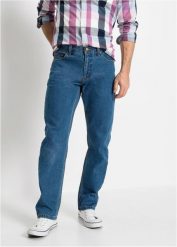 Jeansy regular fit, straight. Niebieskie jeansy męskie bonprix. Za 119.99 zł.
