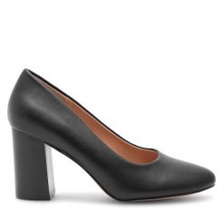 Czółenka Clara Barson. Czarne czółenka damskie Clara Barson, bez wzorów, bez obcasa. Za 83.99 zł.
