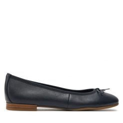 Baleriny Tamaris. Niebieskie baleriny damskie Tamaris, bez wzorów, bez obcasa. Za 189.99 zł.