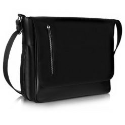 Torba męska Tizano czarna TM16 -E3. Czarne torby na laptopa damskie TIZANO, bez wzorów, z materiału. Za 162.99 zł.
