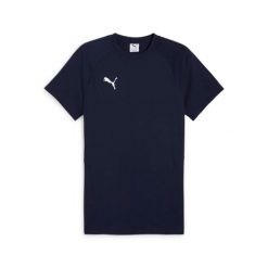 Koszulka Puma Team Evostripe. Niebieskie t-shirty sportowe męskie Puma, bez ramiączek, do piłki nożnej. Za 213.50 zł.