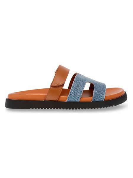 Steve Madden Klapki w kolorze jasnobrązowo-błękitnym rozmiar: 37. Brązowe klapki damskie Steve Madden, bez wzorów, bez obcasa. Za 201.55 zł.